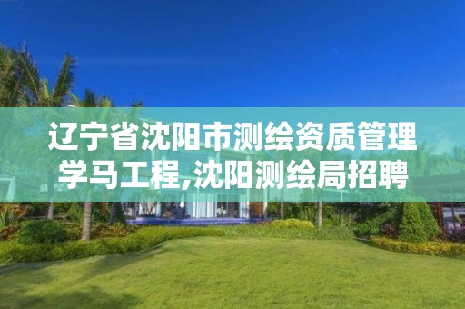 辽宁省沈阳市测绘资质管理学马工程,沈阳测绘局招聘。