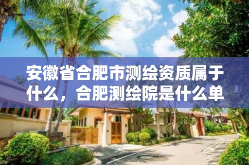 安徽省合肥市测绘资质属于什么，合肥测绘院是什么单位