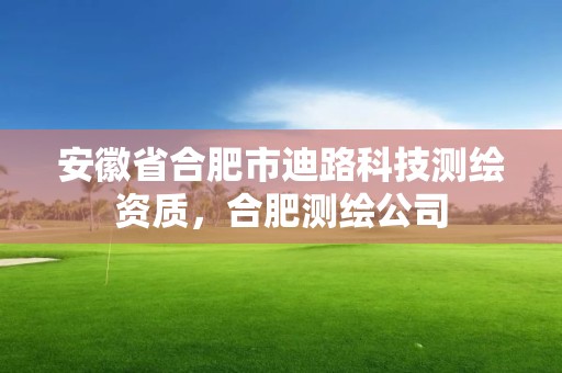 安徽省合肥市迪路科技测绘资质，合肥测绘公司