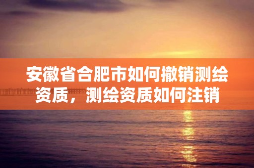 安徽省合肥市如何撤销测绘资质，测绘资质如何注销