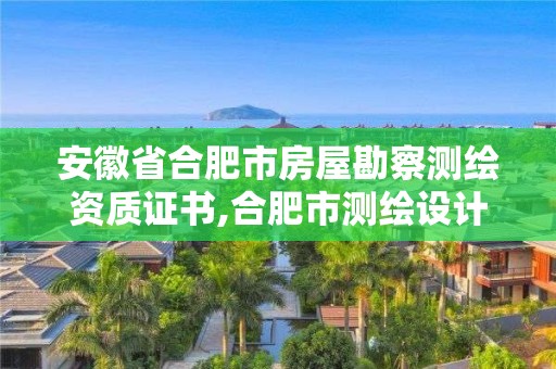 安徽省合肥市房屋勘察测绘资质证书,合肥市测绘设计院。