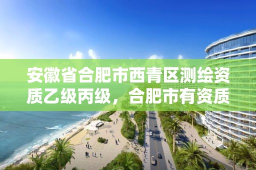 安徽省合肥市西青区测绘资质乙级丙级，合肥市有资质的测绘公司