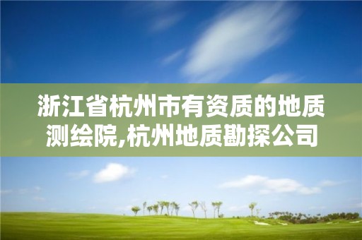 浙江省杭州市有资质的地质测绘院,杭州地质勘探公司。