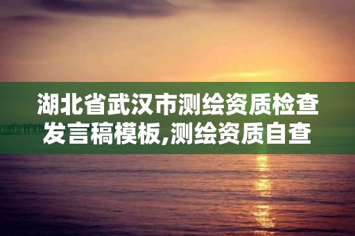 湖北省武汉市测绘资质检查发言稿模板,测绘资质自查报告。