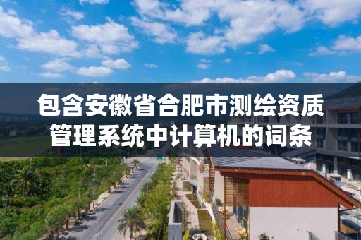 包含安徽省合肥市测绘资质管理系统中计算机的词条