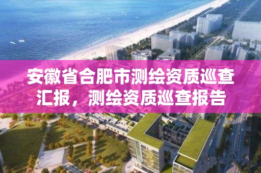 安徽省合肥市测绘资质巡查汇报，测绘资质巡查报告