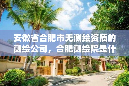 安徽省合肥市无测绘资质的测绘公司，合肥测绘院是什么单位