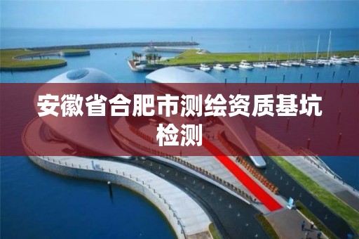 安徽省合肥市测绘资质基坑检测