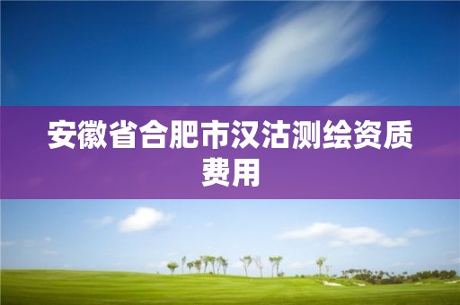 安徽省合肥市汉沽测绘资质费用