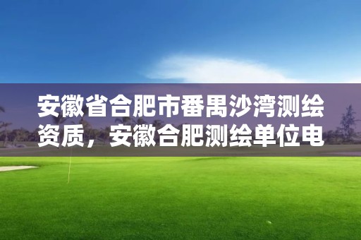 安徽省合肥市番禺沙湾测绘资质，安徽合肥测绘单位电话