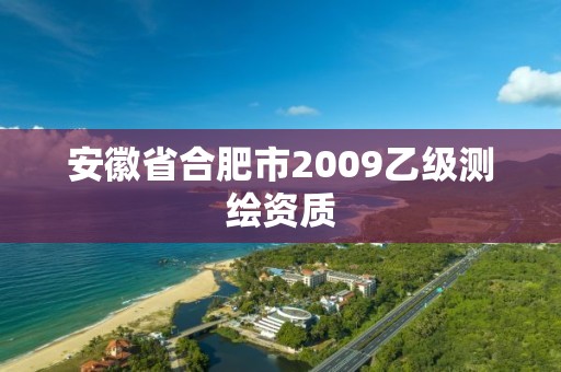 安徽省合肥市2009乙级测绘资质