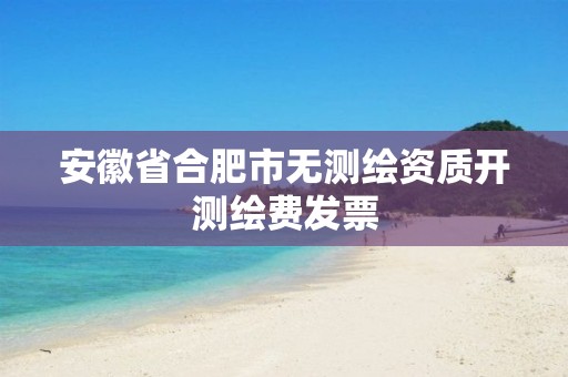 安徽省合肥市无测绘资质开测绘费发票