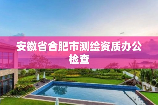 安徽省合肥市测绘资质办公检查