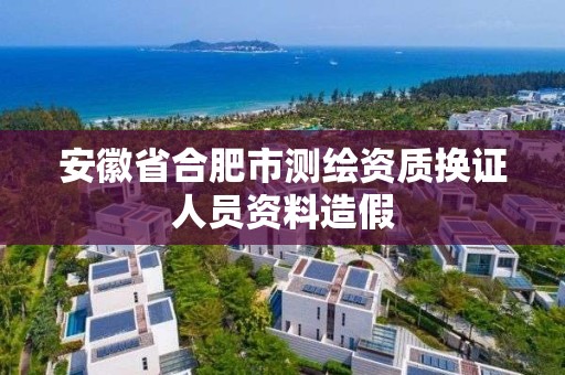 安徽省合肥市测绘资质换证人员资料造假