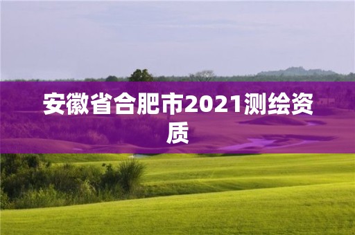 安徽省合肥市2021测绘资质