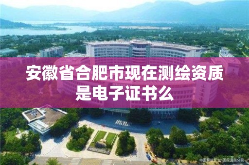 安徽省合肥市现在测绘资质是电子证书么