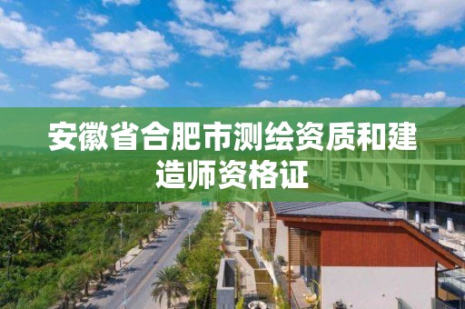 安徽省合肥市测绘资质和建造师资格证