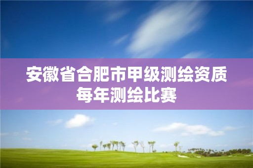 安徽省合肥市甲级测绘资质每年测绘比赛