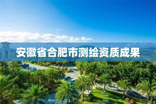 安徽省合肥市测绘资质成果