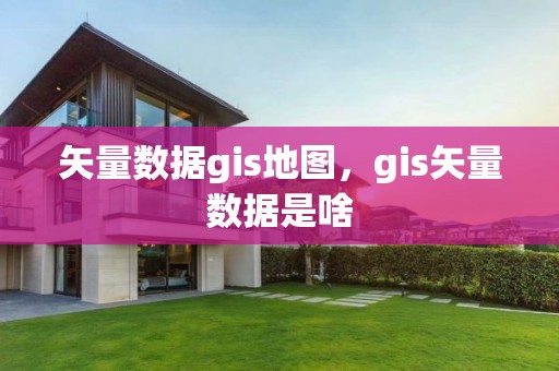 矢量数据gis地图，gis矢量数据是啥