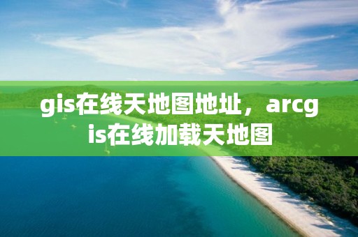 gis在线天地图地址，arcgis在线加载天地图