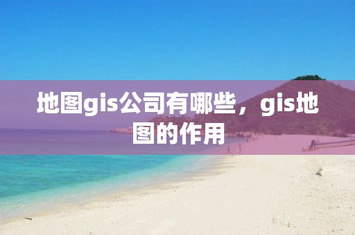 地图gis公司有哪些，gis地图的作用