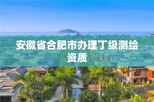 安徽省合肥市办理丁级测绘资质