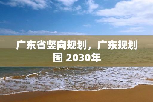 广东省竖向规划，广东规划图 2030年