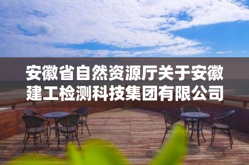 安徽省自然资源厅关于安徽建工检测科技集团有限公司等单位测绘资质审批结果的公告