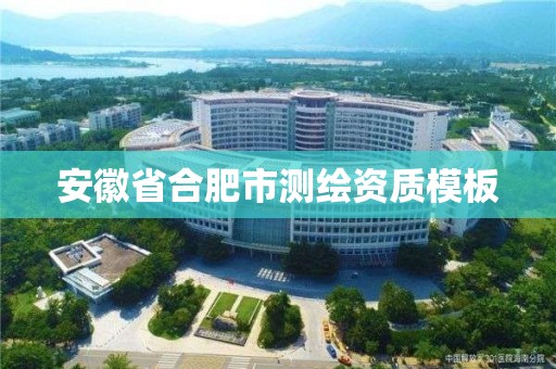 安徽省合肥市测绘资质模板