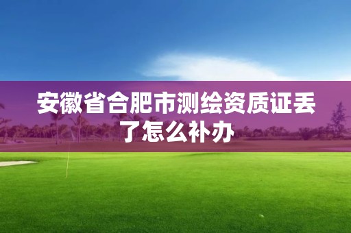 安徽省合肥市测绘资质证丢了怎么补办