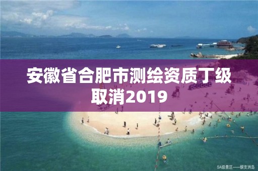 安徽省合肥市测绘资质丁级取消2019