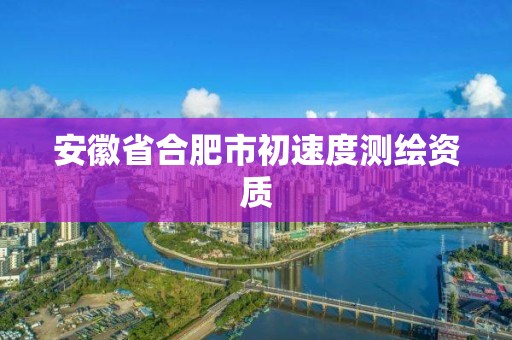 安徽省合肥市初速度测绘资质