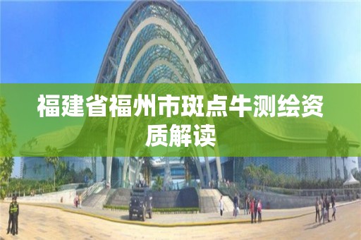 福建省福州市斑点牛测绘资质解读