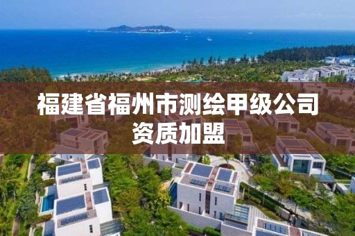 福建省福州市测绘甲级公司资质加盟