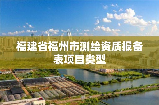 福建省福州市测绘资质报备表项目类型