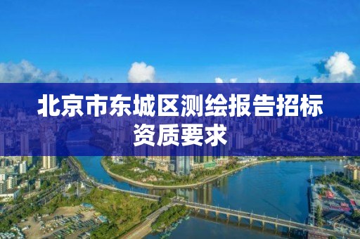 北京市东城区测绘报告招标资质要求