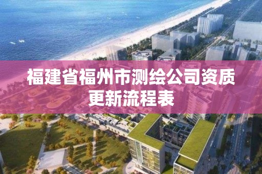 福建省福州市测绘公司资质更新流程表