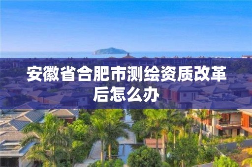 安徽省合肥市测绘资质改革后怎么办