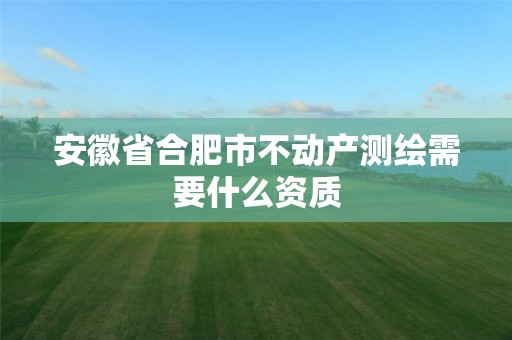 安徽省合肥市不动产测绘需要什么资质