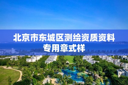 北京市东城区测绘资质资料专用章式样