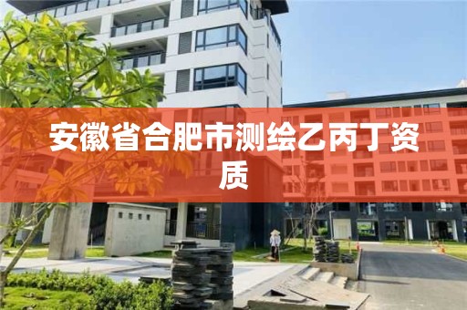 安徽省合肥市测绘乙丙丁资质