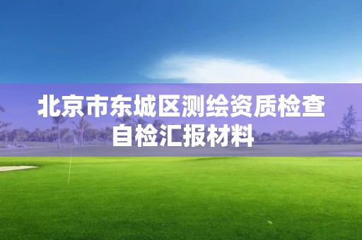 北京市东城区测绘资质检查自检汇报材料