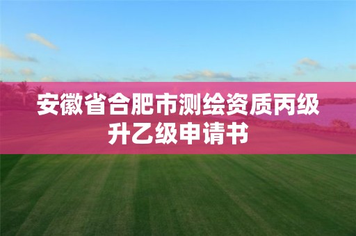 安徽省合肥市测绘资质丙级升乙级申请书