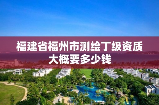 福建省福州市测绘丁级资质大概要多少钱