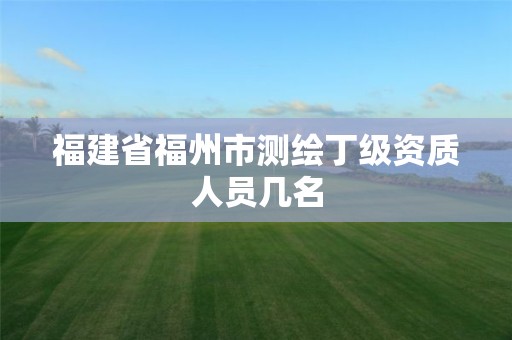 福建省福州市测绘丁级资质人员几名