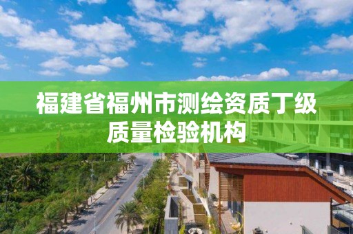 福建省福州市测绘资质丁级质量检验机构