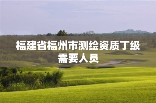 福建省福州市测绘资质丁级需要人员