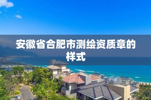 安徽省合肥市测绘资质章的样式