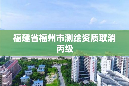 福建省福州市测绘资质取消丙级